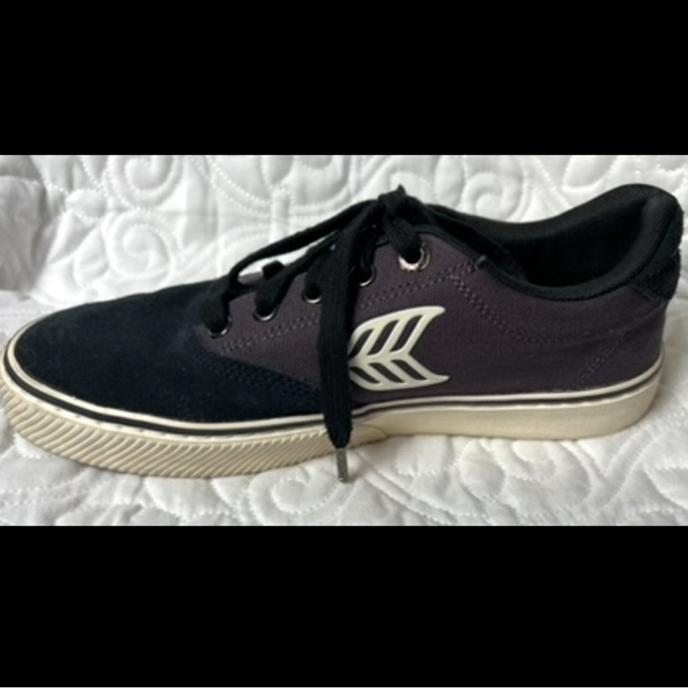 CARIUMA Naoica Tennis Blue Gray Shoe Lace Up Suede Canvas Tie Size 8.5 - Picture 4 of 16